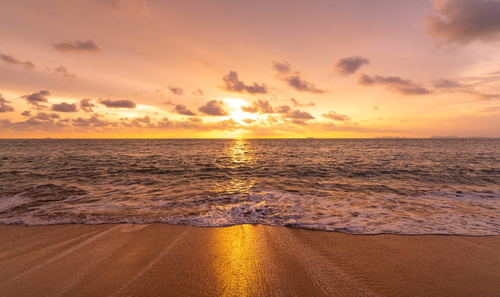 A sunrise. 