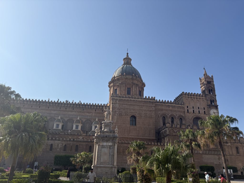 This is a picture of the Cathedral in Palermo Italy. 