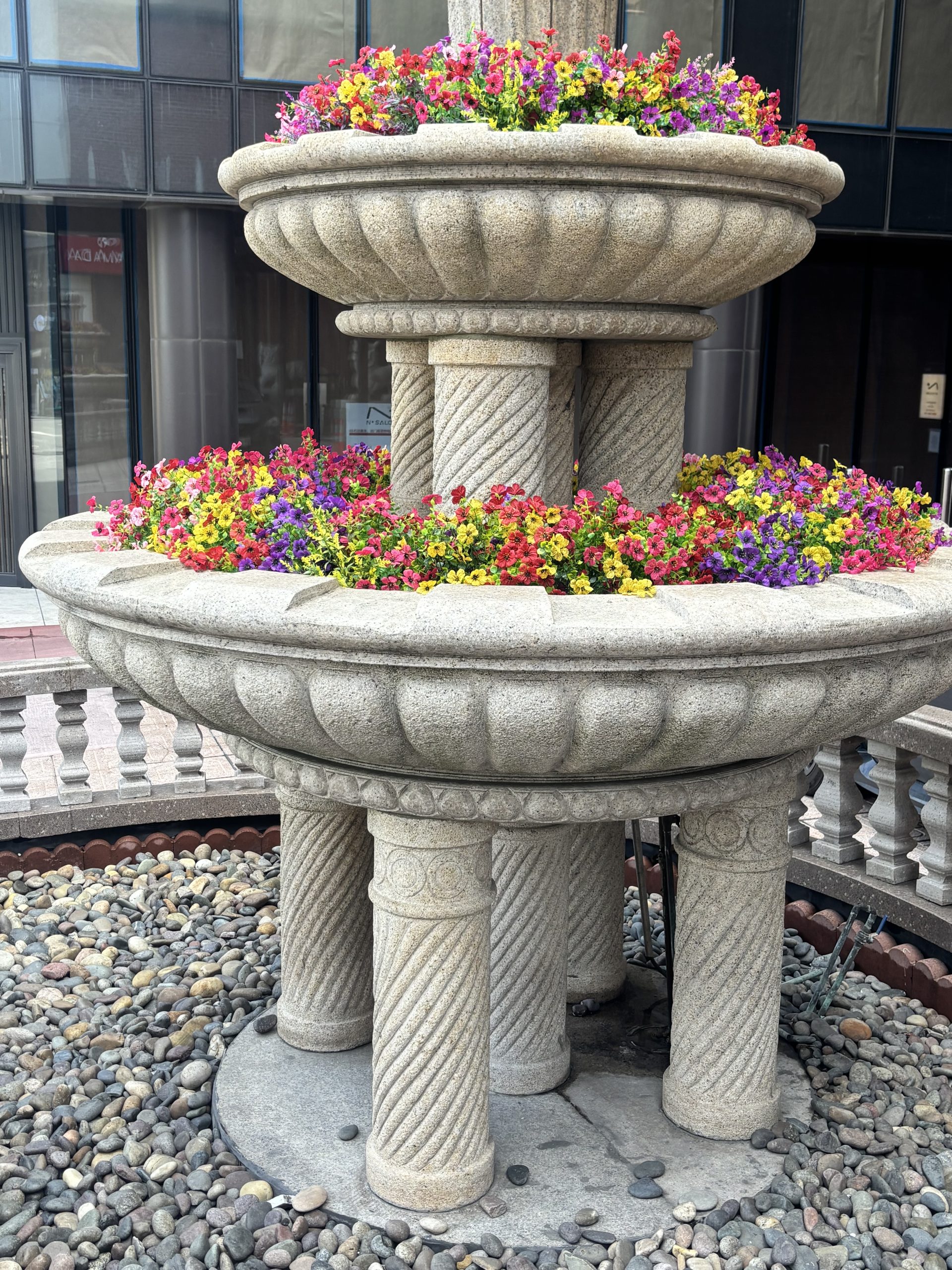 Fountain with Flowers