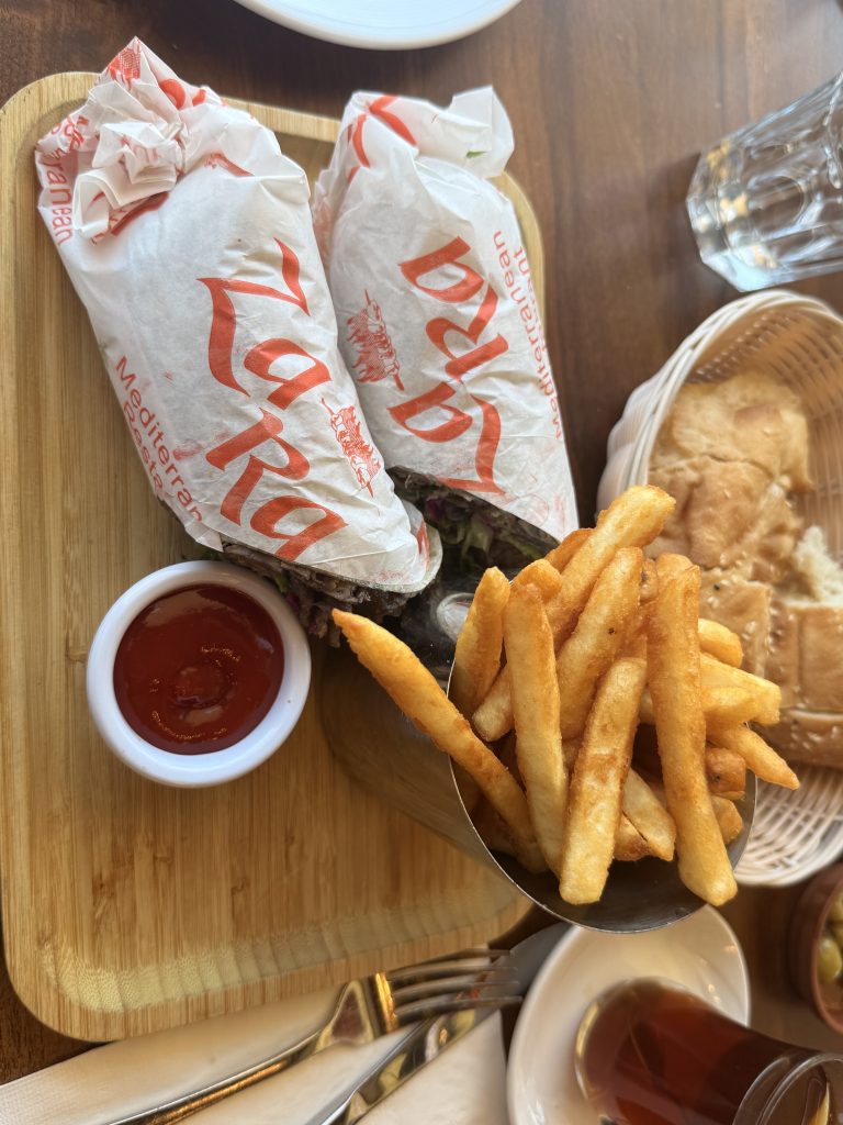 Lamb Gyro with Fries at Zara Restaurant