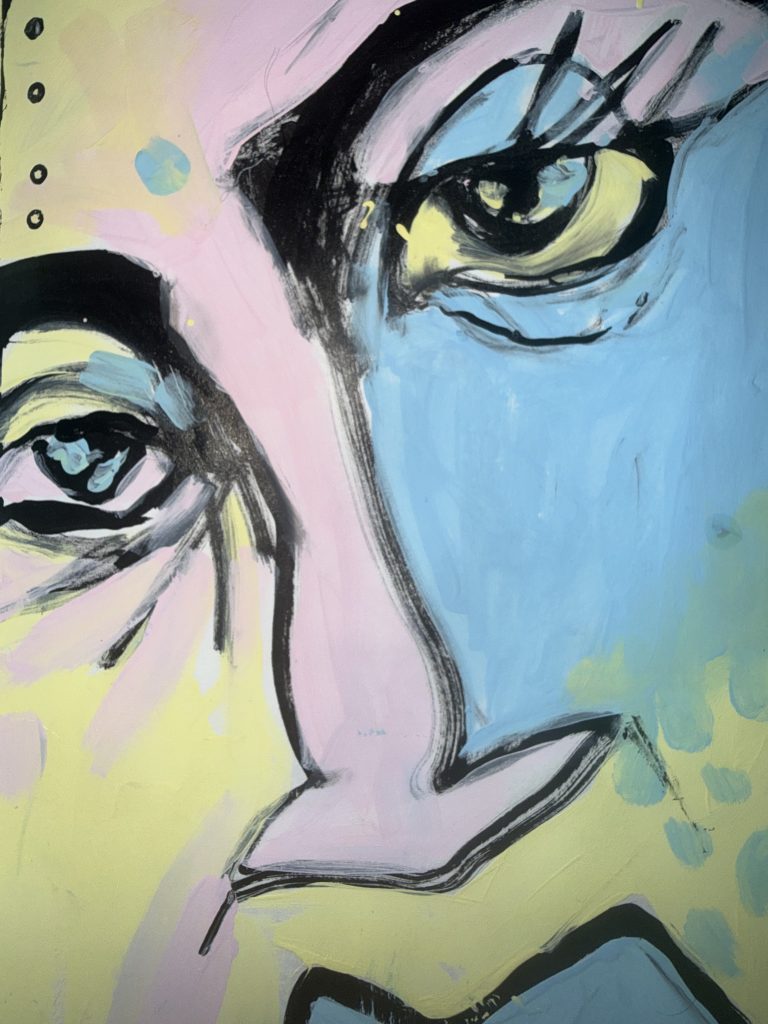 A cool face drawing wow