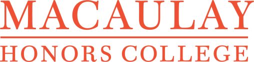 Macaulay logo in red on a white background