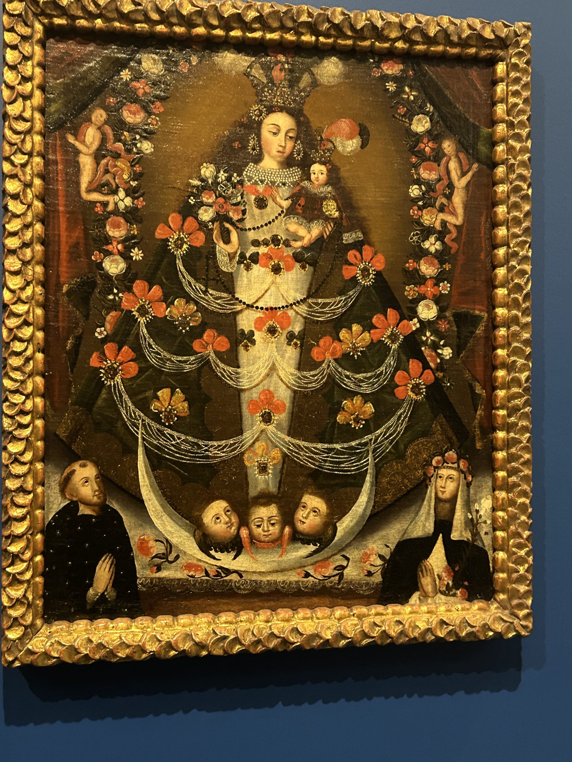Virgin of pomata with st.Nicholas Tolentino and St. Rose of Lima