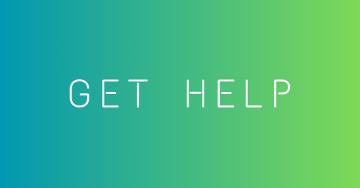 The words "Get Help" on a green and blue gradient background.