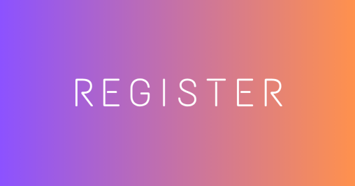 The word REGISTER against a purple and orange gradient background