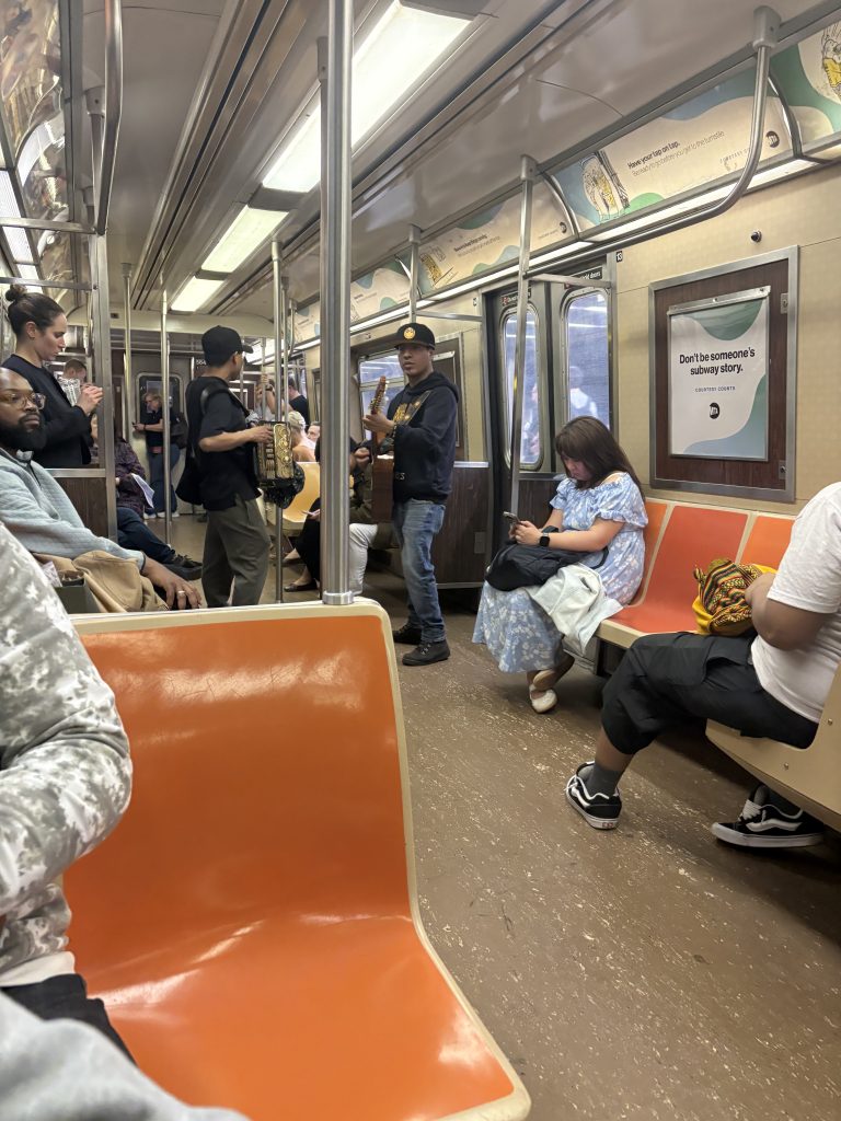 R train musicians