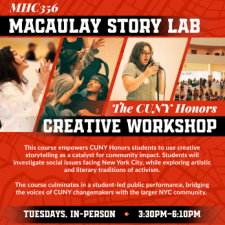 Macaulay Story Lab: The CUNY Honors Creative Workshop