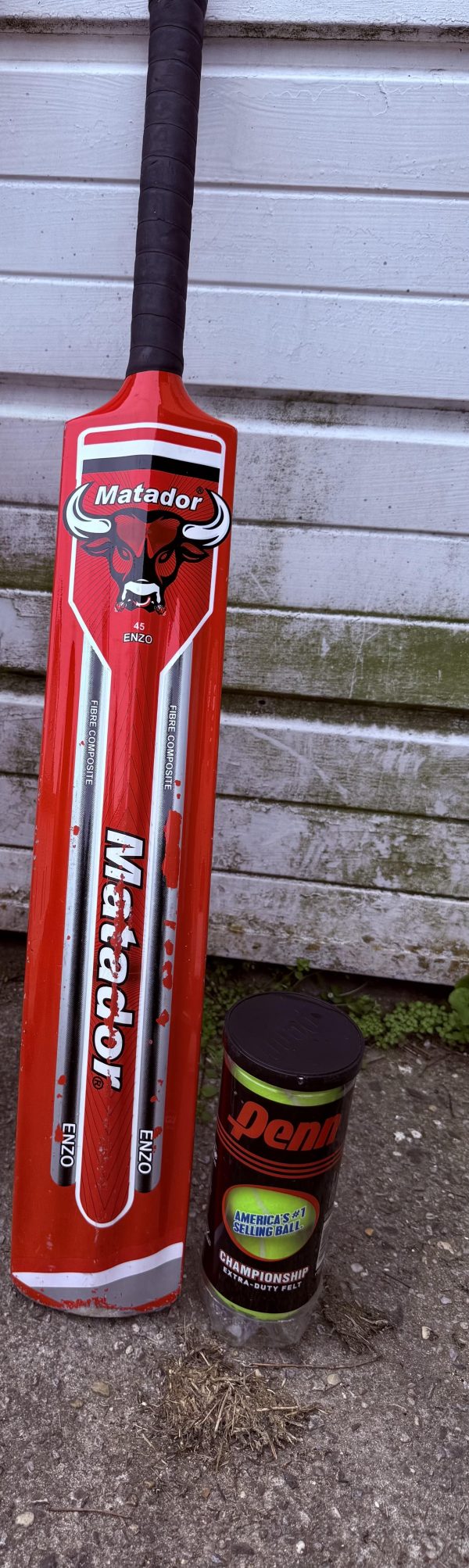 Photo of my dad's cricket bat